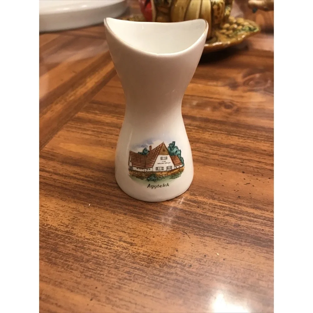 vintage souvenir Aggtelek Hungary‎ Toothpick Holder Quincum